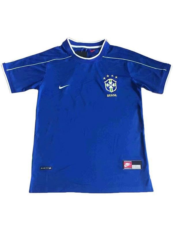 Brazil away vintage retro soccer jersey maillot match men's second sportswear football shirt 1998